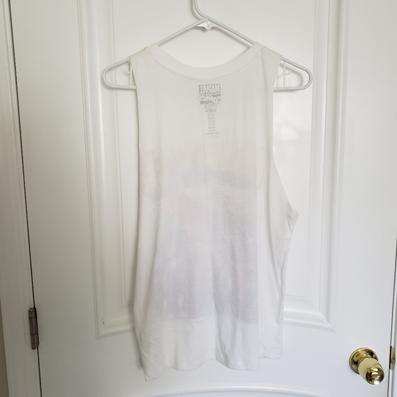 Marvel Graphic White Muscle Tank Top - Picture 6 of 7